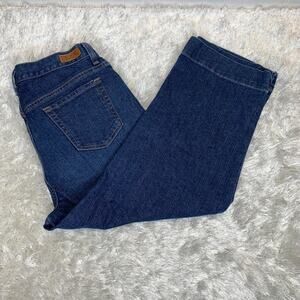 Eddie Bauer Jeans Sz 12 Regular Medium Wash  Cropped Wide Leg